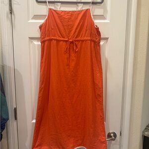 kate spade Coral and White Dress Cotton/Linen